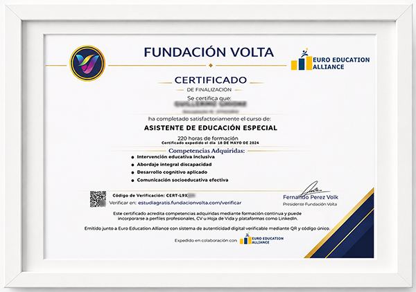 Certificado digital verificable — Fundación Volta / Estudia Gratis