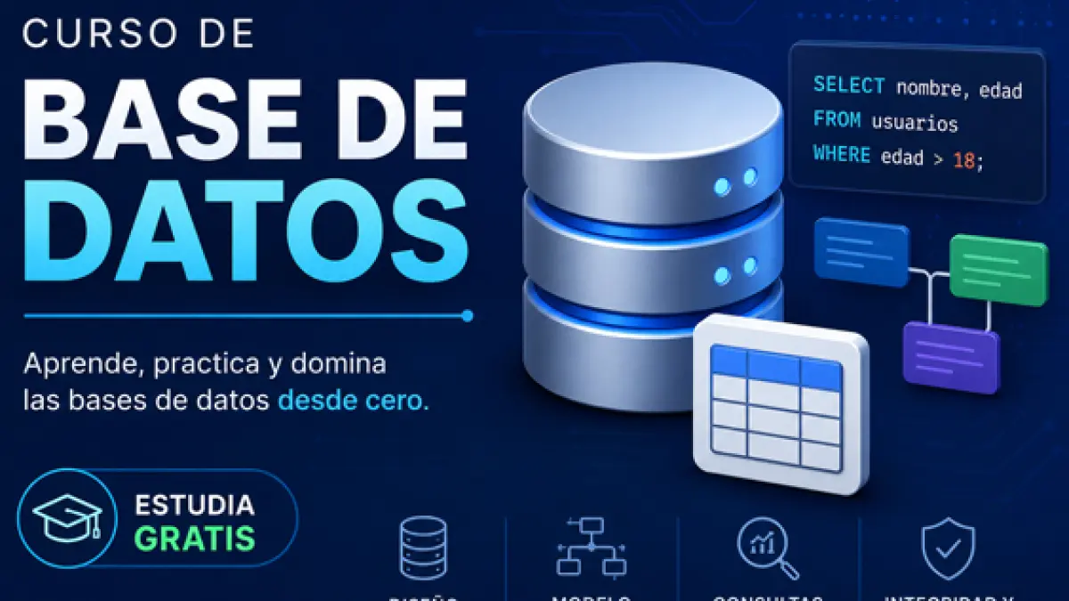 Curso de Bases de Datos Gratis con Certificado Avalado